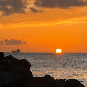 balade privatisée en mer coucher du soleil